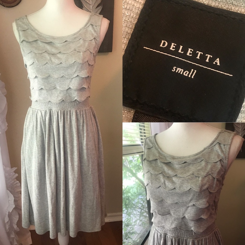anthropologie silver deletta dress